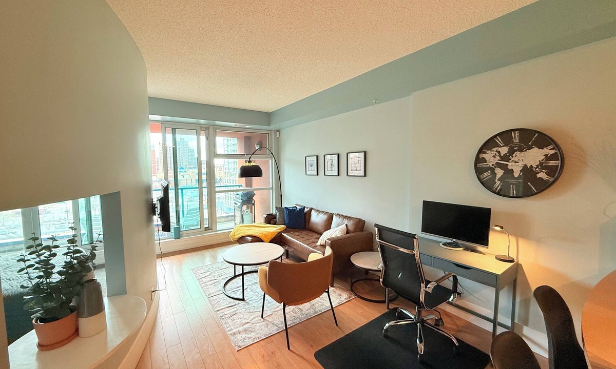 Downtown Calgary Apartment | Exec Riverfront 1BR, steps from the river and vibrant downtown. pet-friendly