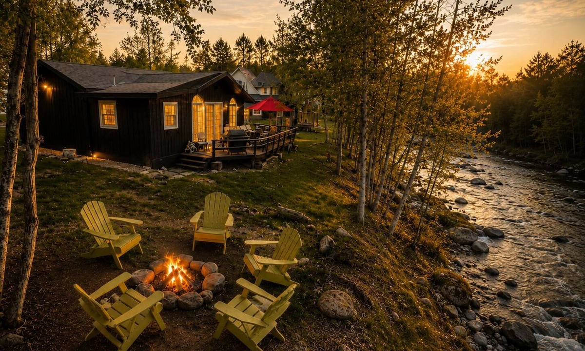 Bartlett Cottage | Tree-Lined Cottage Wood Fireplace Ellis River Private Firepit Riverside