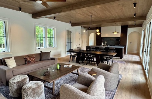 Three Oaks House | 2027 dates avaliable Luxe Farmhouse · Heated Pool · Private Lake · Camp Loft