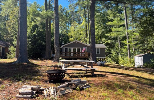 Wolfeboro Cottage | Charming Crescent Lake Waterfront | Dock, Fire Pit, Walk to Wolfeboro