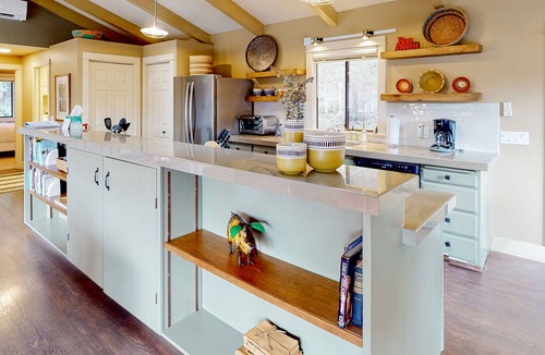 Orcas House | Dog-friendly forest cottage with a scenic deck, grill, fireplace, & central AC