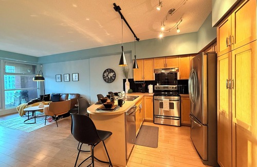 Downtown Calgary Apartment | Exec Riverfront 1BR, steps from the river and vibrant downtown. pet-friendly