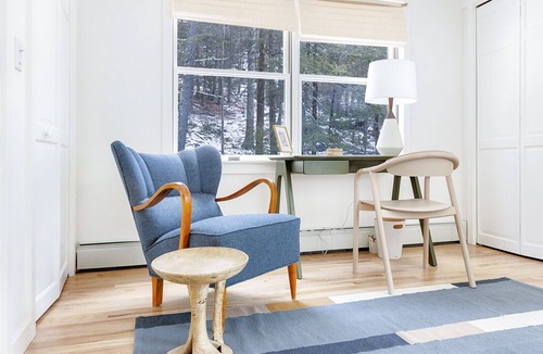 Mount Tremper House | Interior designed chalet in the Catskill Mountains; wraparound deck, scenic...