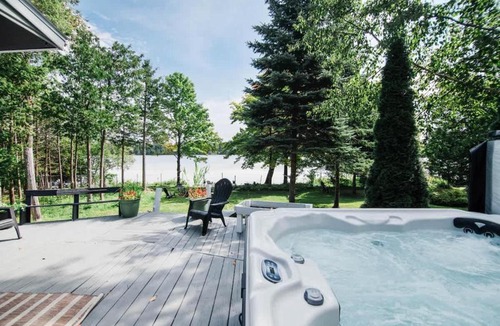 Charlevoix House | Lakefront Luxe Hideaway with Hot tub