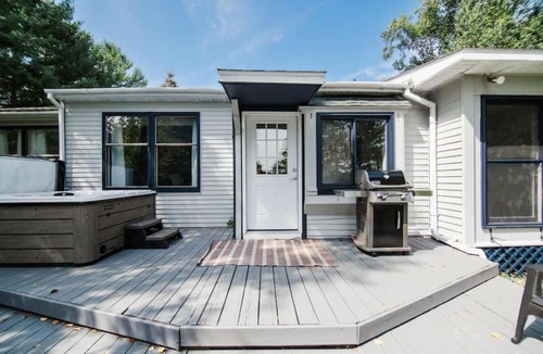 Charlevoix House | Lakefront Luxe Hideaway with Hot tub