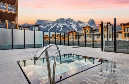 Canmore Apartment | Luxury Mountain Haven Views Hot Tub Patio Spacious Quiet Central