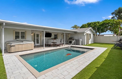 Deerfield Beach House | Modern 3BR Pool Home + Hot Tub Near Beach