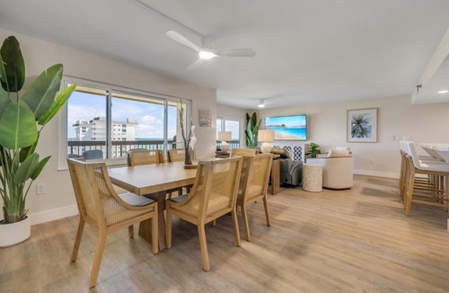Ormond-by-the-Sea Apartment | New listing! Updated oceanfront 2-2 with private balcony, heated pool, and garage parking
