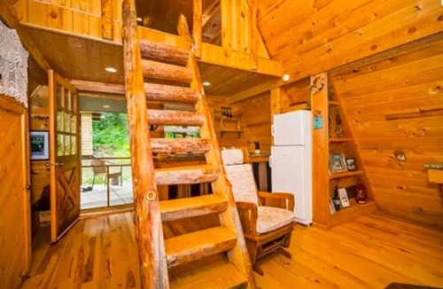 Sandpoint Ski Chalet | Pet friendly off grid chalet tucked away on a mountainside .