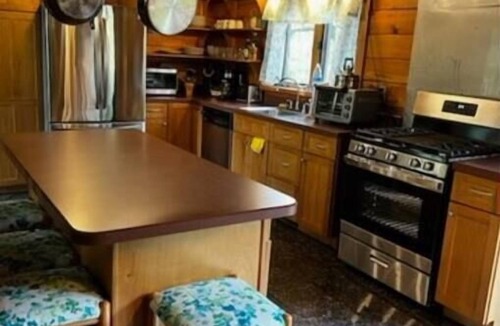 Swiftwater Cabin | Poconos True Log Cabin with Views, Hot Tub & Game Room