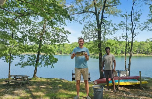 Pocono Mountain Lake House | Private Lakefront with Pool, Hot Tub, Firepit, Pets
