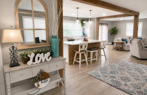 Greenwood House | Rustic Chic in Charming Center Grove w Fenced Yard