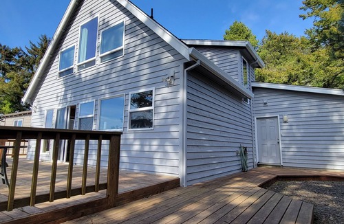 Tillamook County House | Very quiet Pacific City home with amazing river views from the deck!