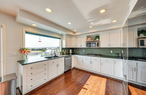 Oak Harbor Cottage | Waterfront Home w/Dock, Hot Tub, Fire Pit