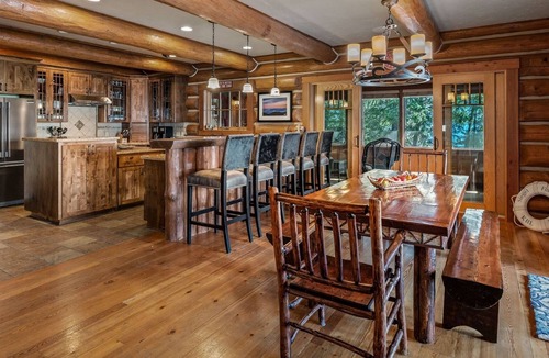 Sandpoint House | Waterfront Luxe Log Home | 6 Bed, 4 Bath