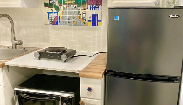 Clean Modern Kitchenette Suite with Mexican Charm