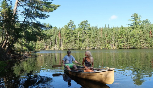 Rustic Retreat - Private camping, small lake, cabin for sleeping.